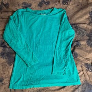 Faded Glory Vibrant Teal Long Sleeve Tee